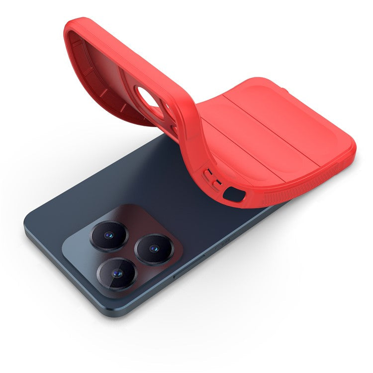 For Realme C63 4G / Narzo N63 4G Case Soft TPU Drop-proof Mobile Phone Cover - Red