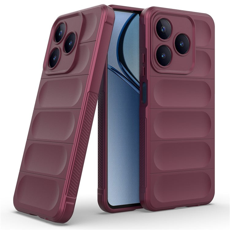 For Realme C63 4G / Narzo N63 4G Case Soft TPU Drop-proof Mobile Phone Cover - Wine Red