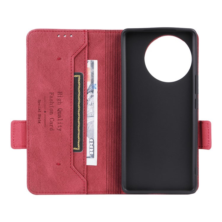 For vivo V30e 5G Case Leather Phone Cover Hardware Decor Folio Book Wallet - Rose