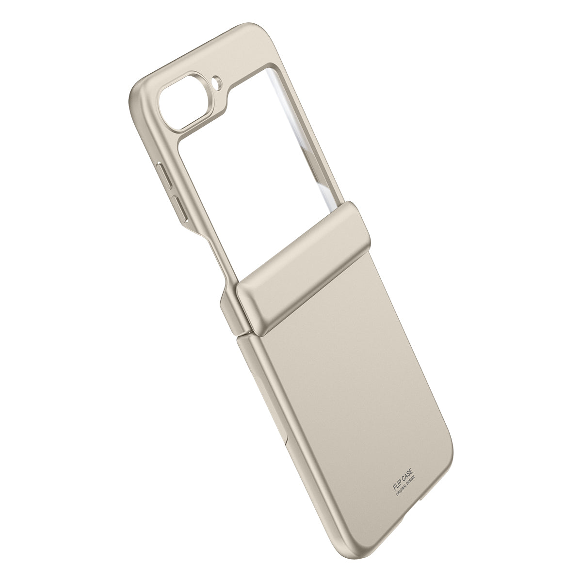 For Samsung Galaxy Z Flip6 5G Case Hinge Protection PC Phone Cover with Tempered Glass Rear Screen Film - Titanium Grey
