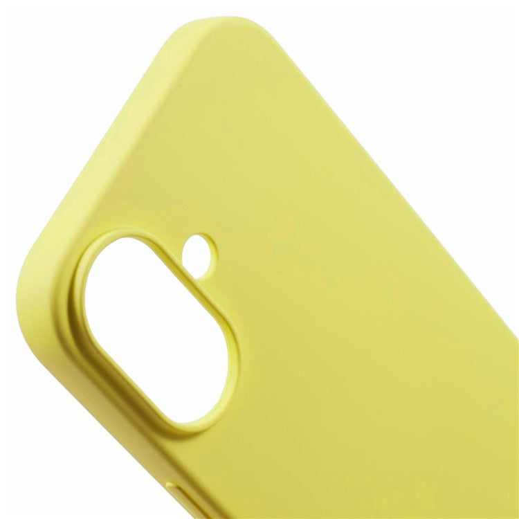 For iPhone 16 Case TPU Phone Cover with Soft Fiber Lining - Yellow
