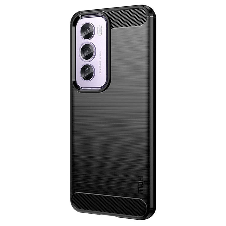 MOFI JK TPU Series-1 For Oppo Reno12 Pro 5G (Global) Case Brushed Soft TPU Anti-Fall Phone Cover - Black