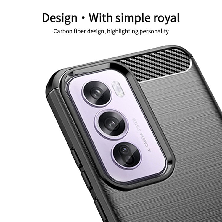 MOFI JK TPU Series-1 For Oppo Reno12 Pro 5G (Global) Case Brushed Soft TPU Anti-Fall Phone Cover - Black
