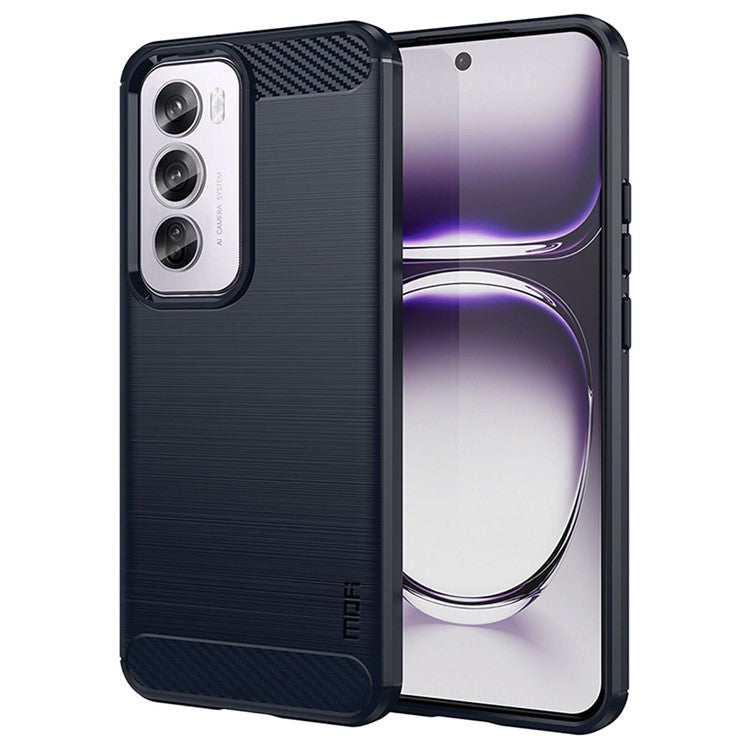 MOFI JK TPU Series-1 For Oppo Reno12 Pro 5G (Global) Case Brushed Soft TPU Anti-Fall Phone Cover - Blue