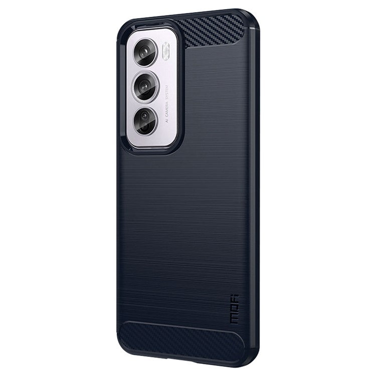 MOFI JK TPU Series-1 For Oppo Reno12 Pro 5G (Global) Case Brushed Soft TPU Anti-Fall Phone Cover - Blue