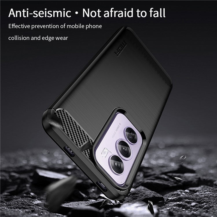 MOFI JK TPU Series-1 For Oppo Reno12 Pro 5G (Global) Case Brushed Soft TPU Anti-Fall Phone Cover - Red