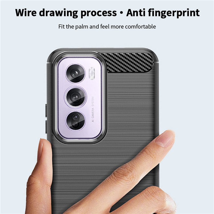 MOFI JK TPU Series-1 For Oppo Reno12 Pro 5G (Global) Case Brushed Soft TPU Anti-Fall Phone Cover - Red