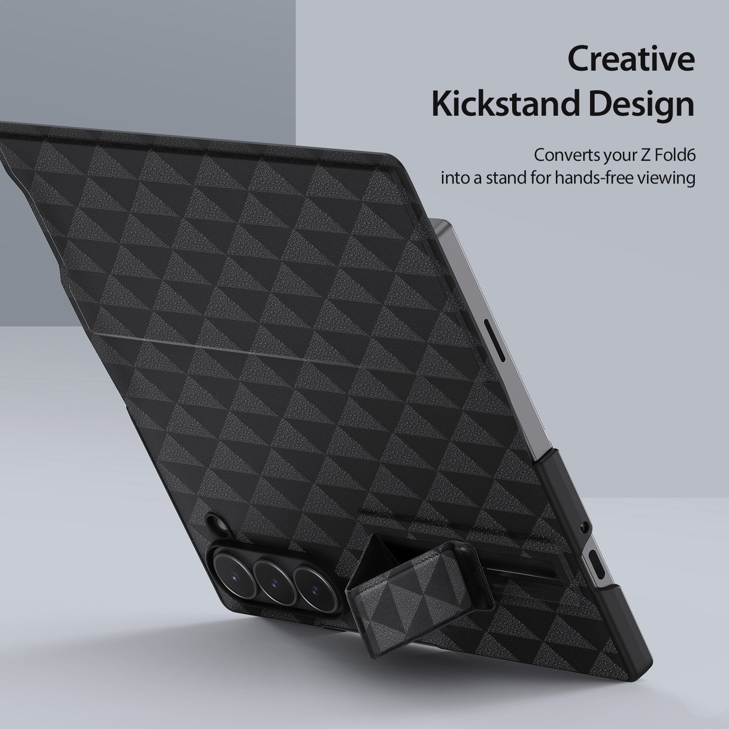 DUX DUCIS Fitt Series for Samsung Galaxy Z Fold6 5G Case Leather Phone Cover with Card Slot Kickstand - Black