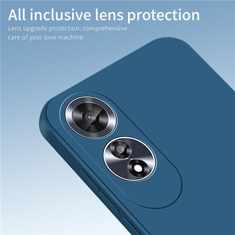 PINWUYO JK Touching Series For Oppo A60 4G Case TPU Phone Cover Fiber Flocking Lining - Black