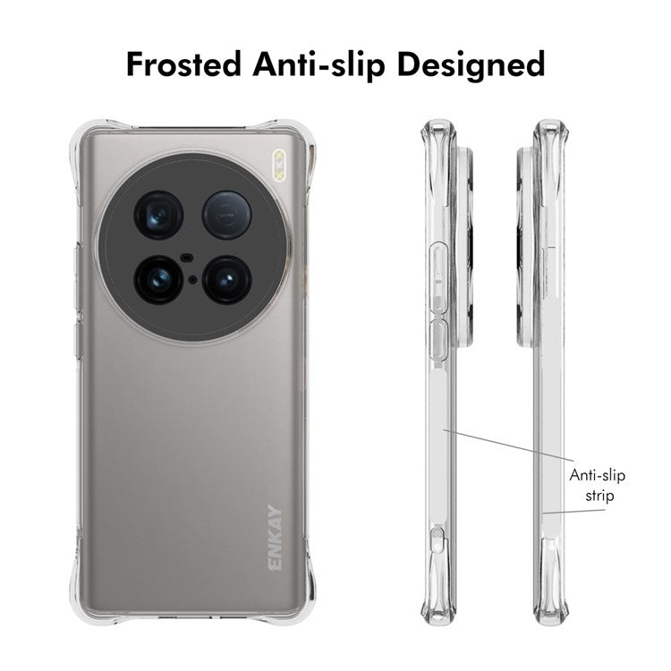 ENKAY HAT PRINCE For vivo X100 Ultra 5G Case TPU Crystal Clear Phone Cover Corner Airbag Fall Protection