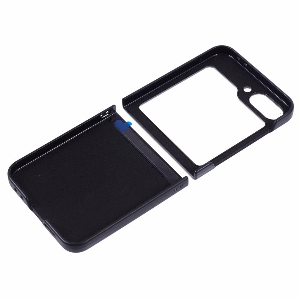 X-LEVEL For Samsung Galaxy Z Flip7 FE 5G / Z Flip6 5G Magnetic Kickstand Folding Phone Case PU Leather Coated PC Cover - Black