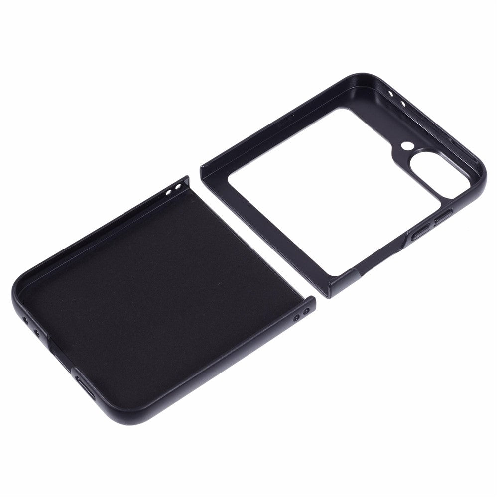 X-LEVEL Phone Case for Samsung Galaxy Z Flip7 FE 5G / Z Flip6 5G Carbon Fiber Texture PU Leather+PC Phone Cover - Orange