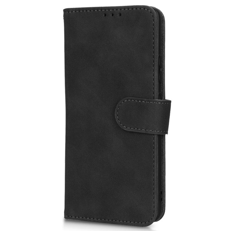 For Motorola Moto S30 Pro 5G PU Leather Wallet Stand Phone Cover Skin-touch Feeling Drop-proof Folio Flip Case - Black