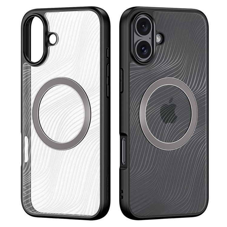 DUX DUCIS Aimo Series for iPhone 16 Plus Magnetic Case PC+TPU Protective Phone Cover (REACH Certification) - Black