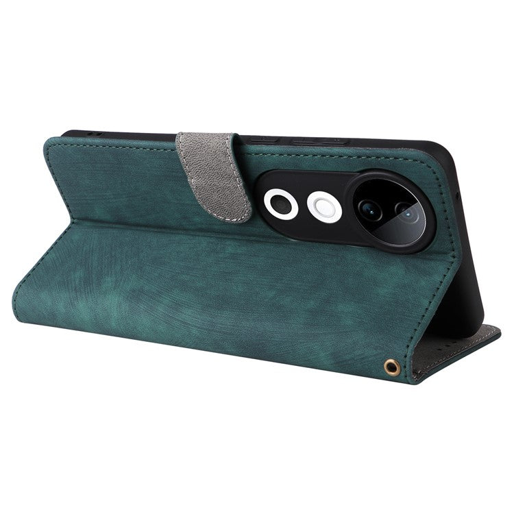 For vivo S19 5G Case RFID Blocking PU Leather Wallet Phone Cover - Green