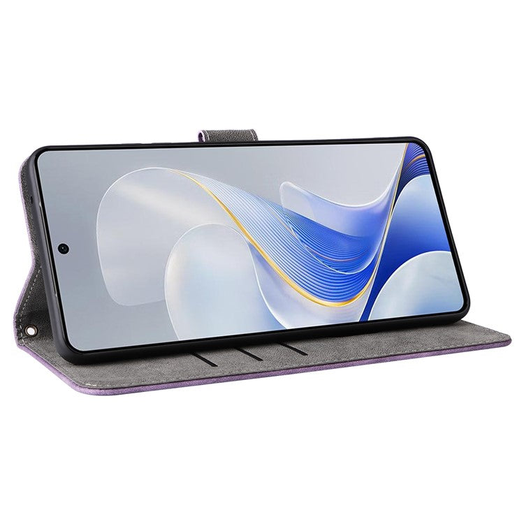 For vivo S19 5G Case RFID Blocking PU Leather Wallet Phone Cover - Purple