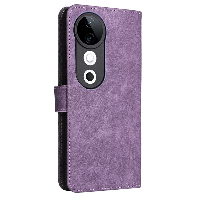 For vivo S19 5G Case RFID Blocking PU Leather Wallet Phone Cover - Purple