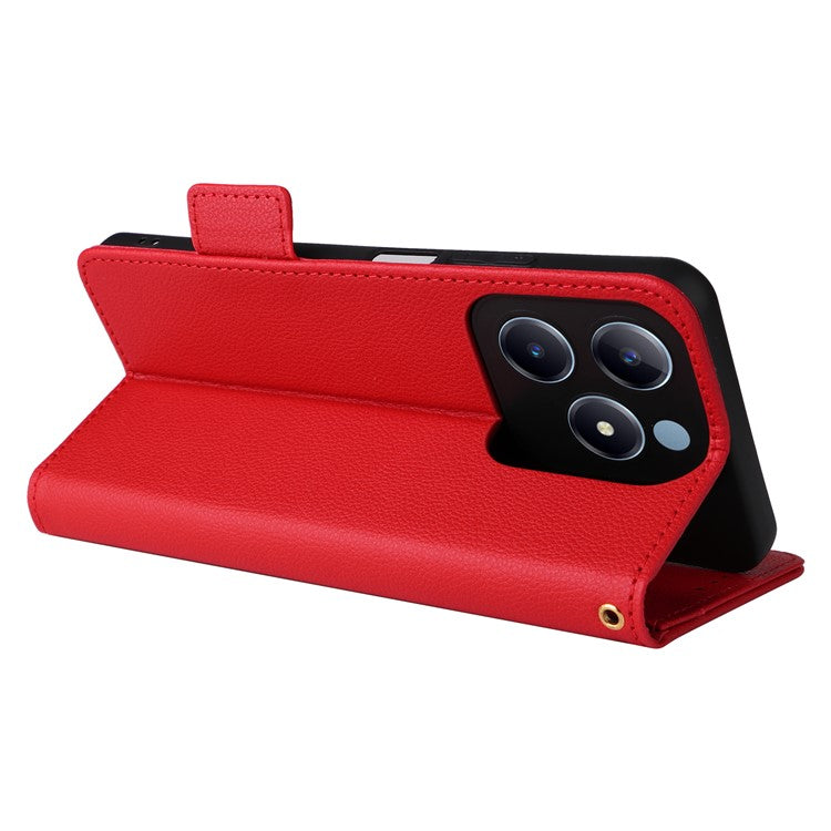 For Realme C63 4G / C61 4G / Narzo N63 4G Case Wallet Leather Phone Cover - Red