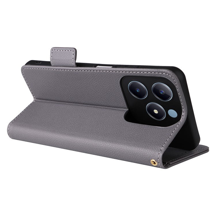 For Realme C63 4G / C61 4G / Narzo N63 4G Case Wallet Leather Phone Cover - Grey