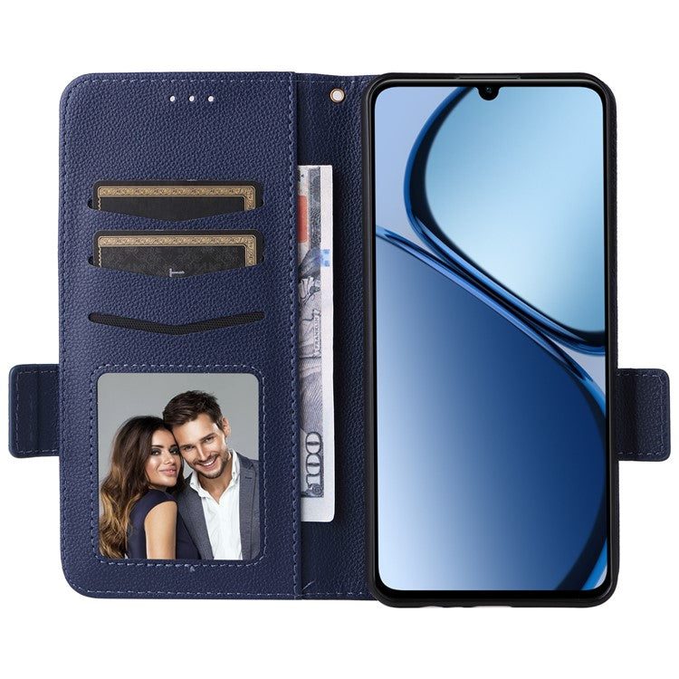 For Realme C63 4G / C61 4G / Narzo N63 4G Case Wallet Leather Phone Cover - Dark Blue