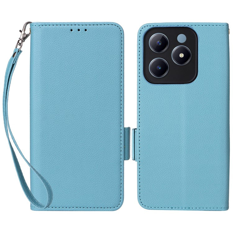 For Realme C63 4G / C61 4G / Narzo N63 4G Case Wallet Leather Phone Cover - Baby Blue