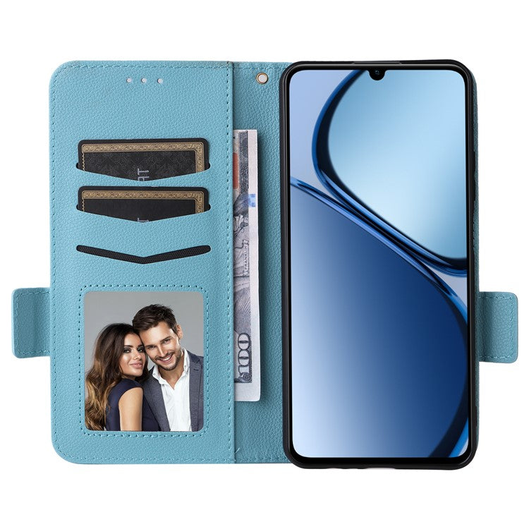 For Realme C63 4G / C61 4G / Narzo N63 4G Case Wallet Leather Phone Cover - Baby Blue