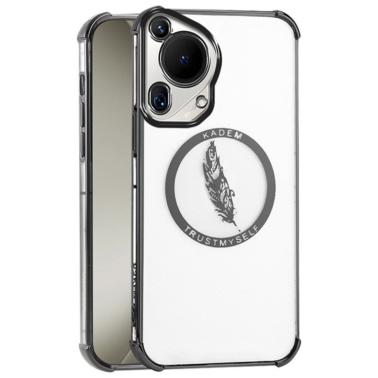 KADEM For Huawei Pura 70 Ultra Case with Reinforced Corners TPU Phone Cover Electroplating - Black