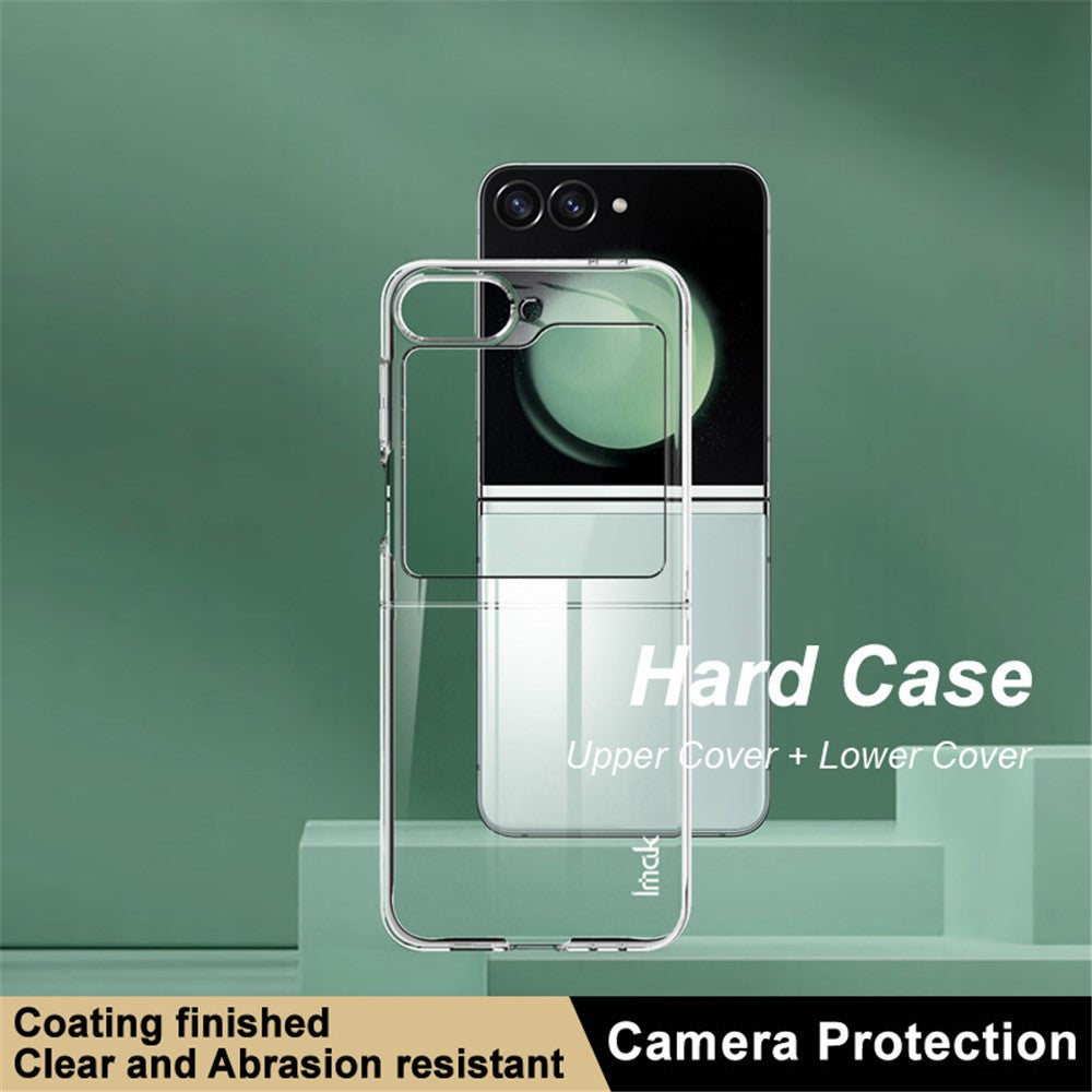 IMAK Crystal Case II Pro for Samsung Galaxy Z Flip7 FE 5G / Z Flip6 5G Clear Case Two-Piece PC Phone Cover (Upper Cover+Lower Cover)