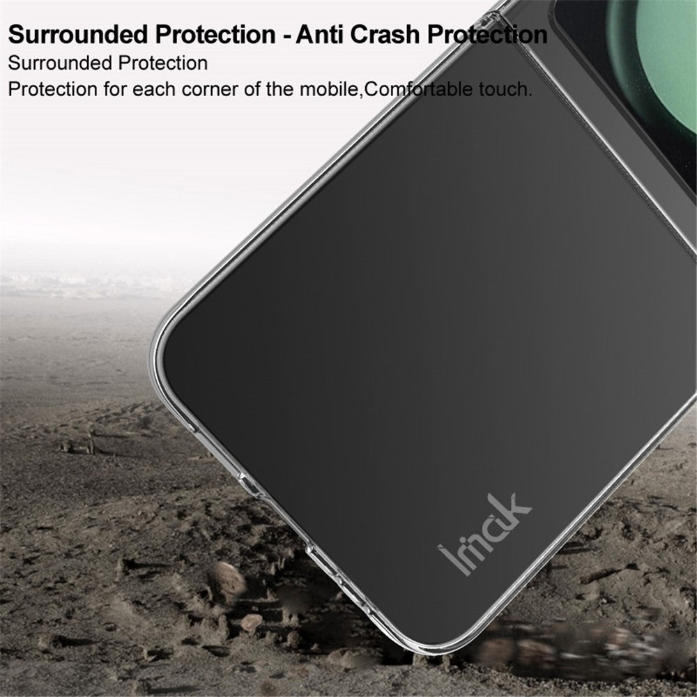 IMAK Crystal Case II Pro for Samsung Galaxy Z Flip7 FE 5G / Z Flip6 5G Clear Case Two-Piece PC Phone Cover (Upper Cover+Lower Cover)