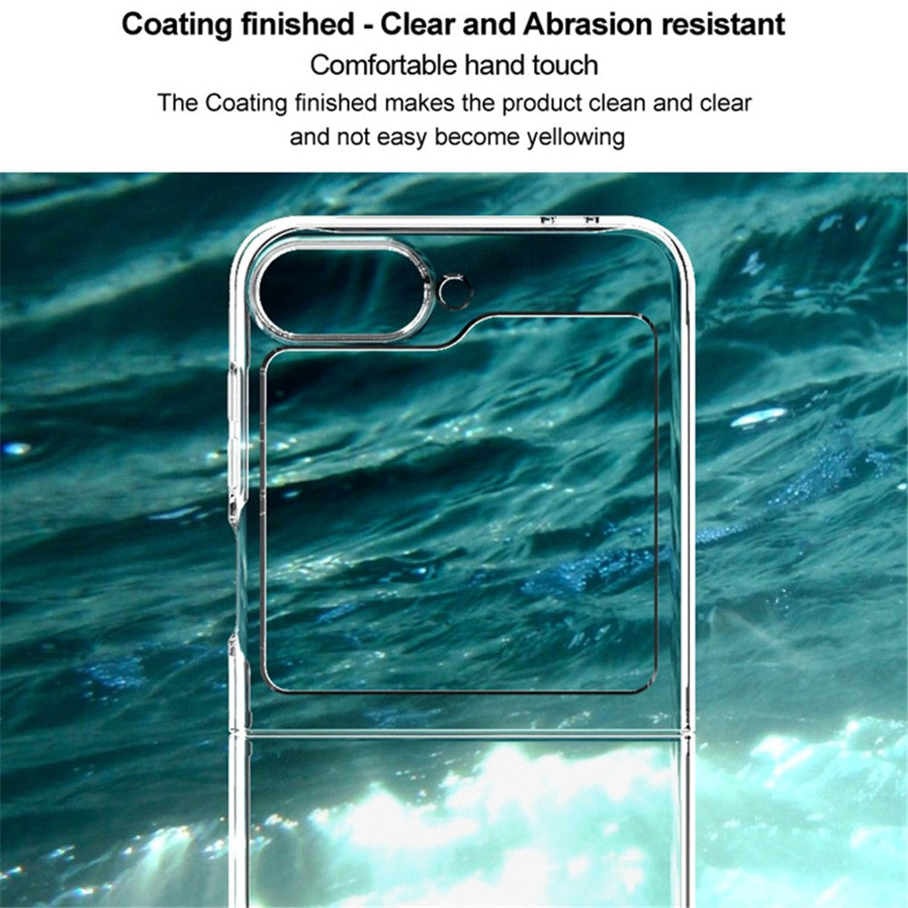 IMAK Crystal Case II Pro for Samsung Galaxy Z Flip7 FE 5G / Z Flip6 5G Clear Case Two-Piece PC Phone Cover (Upper Cover+Lower Cover)