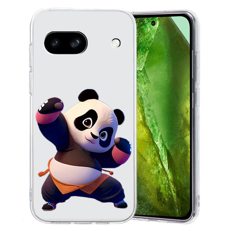 For Google Pixel 7a Case Anti-Drop Pattern Printing TPU Phone Cover - Panda