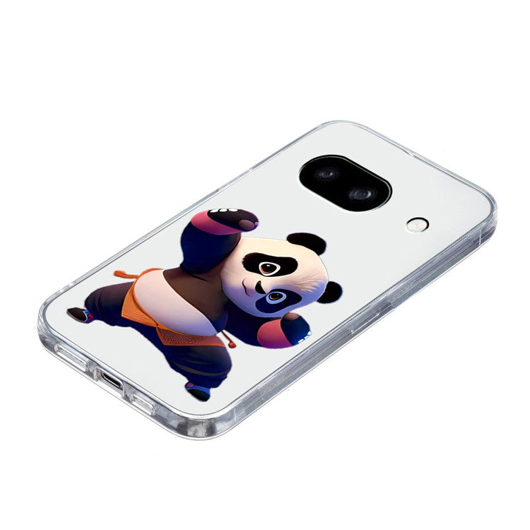 For Google Pixel 7a Case Anti-Drop Pattern Printing TPU Phone Cover - Panda