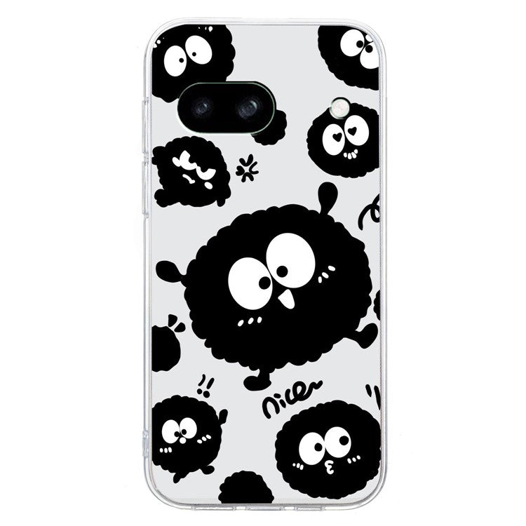 For Google Pixel 7a Case Anti-Drop Pattern Printing TPU Phone Cover - Black Briquette