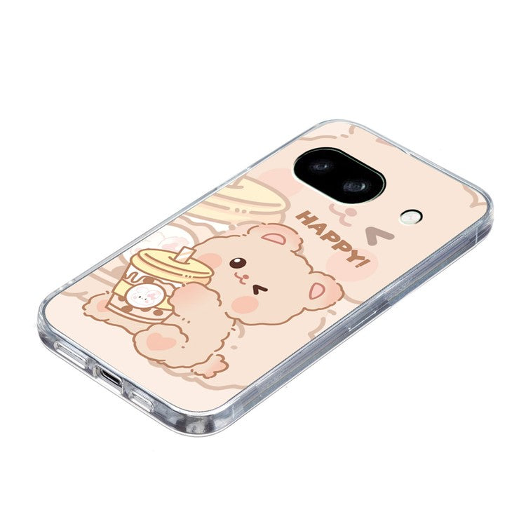 For Google Pixel 8a Case Pattern Printing Anti-Scratch TPU Phone Cover - Bear