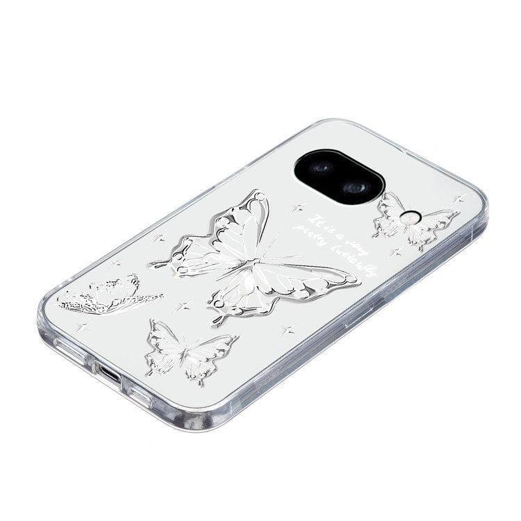 For Google Pixel 8a Case Pattern Printing Anti-Scratch TPU Phone Cover - Butterfly