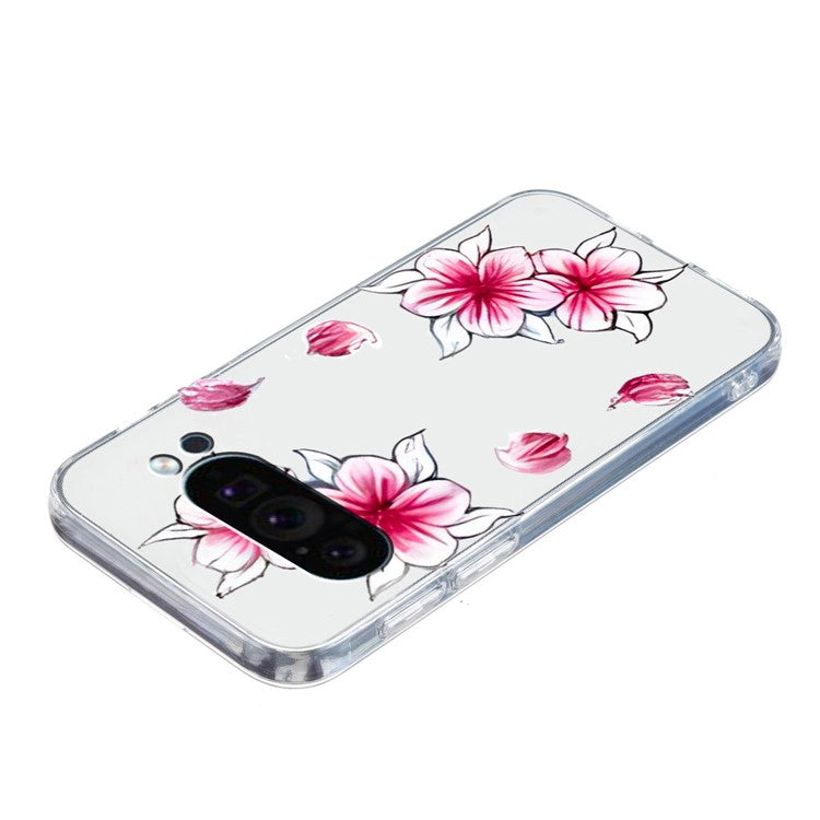 For Google Pixel 9 Case Printed Pattern TPU Phone Cover Scratch-resistant - Cherry Blossom