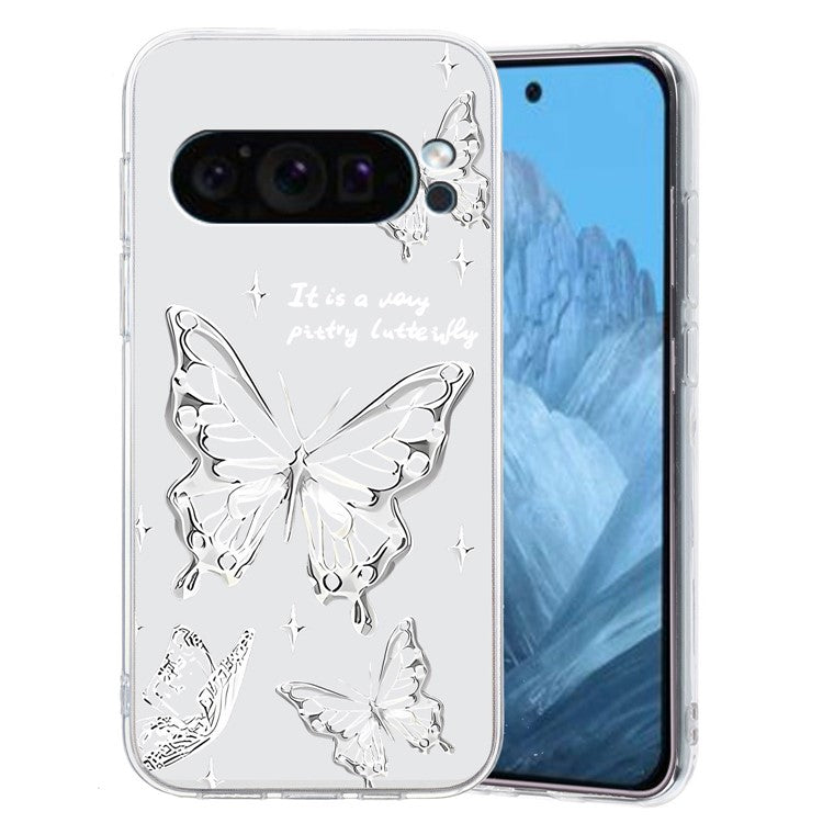 For Google Pixel 9 Case Printed Pattern TPU Phone Cover Scratch-resistant - Butterfly