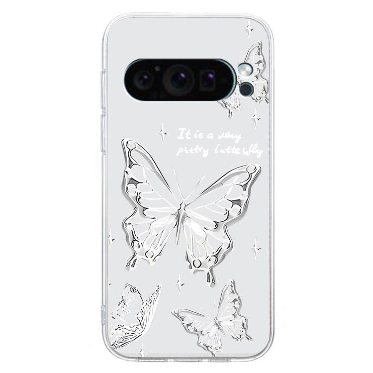 For Google Pixel 9 Case Printed Pattern TPU Phone Cover Scratch-resistant - Butterfly