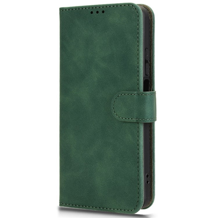 For Realme C63 4G / C61 4G Case Skin-Touch PU Leather Flip Wallet Phone Cover - Green