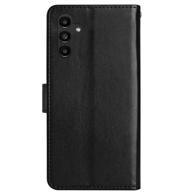 For Samsung Galaxy M55 5G / C55 5G / F55 5G Case Wallet Butterfly Floral PU Leather Phone Cover - Black