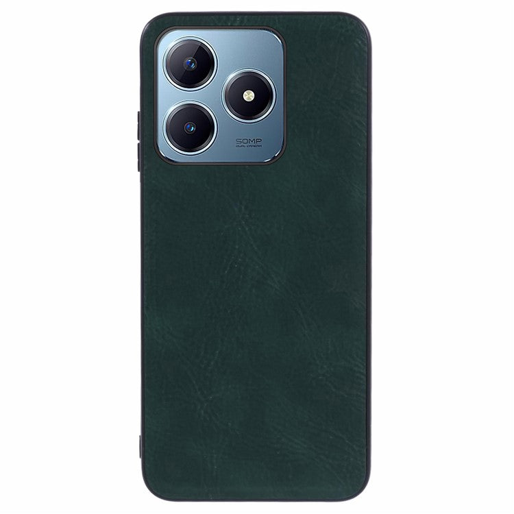 For Realme C63 4G Case Leather + PC + TPU Phone Cover Vintage Protective - Green