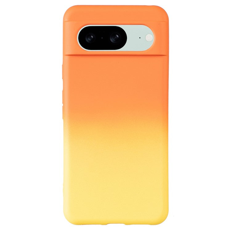 For Google Pixel 8 Case Flexible TPU Gradient Phone Cover - Orange+Yellow