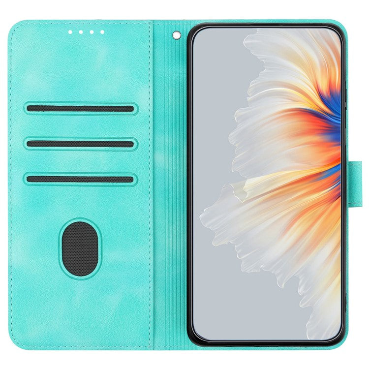 YX0030 For Oppo A60 4G Case Leather Phone Cover Stand Function - Baby Blue