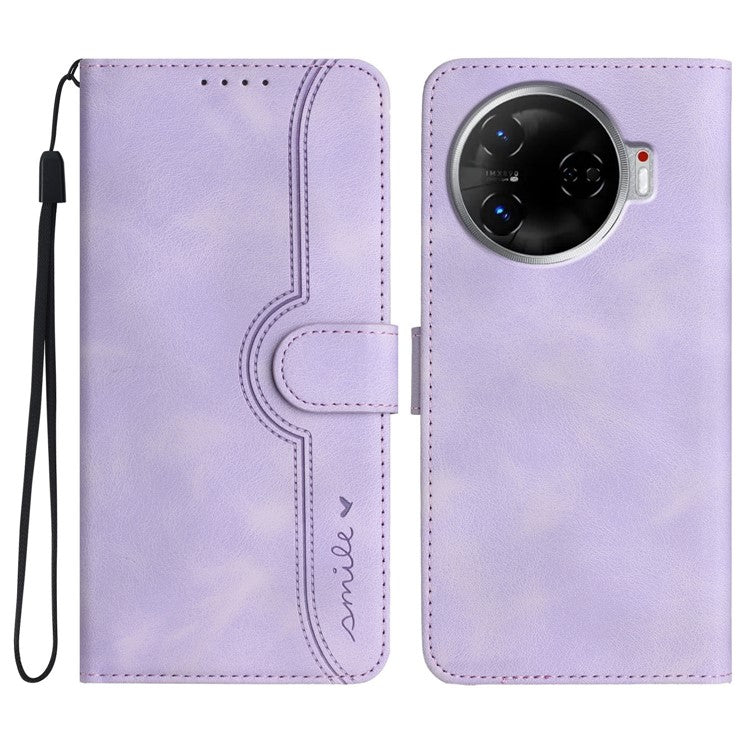 YX0030 For TECNO Camon 30 4G / 5G Case Leather Phone Cover Wallet Stand Design - Light Purple