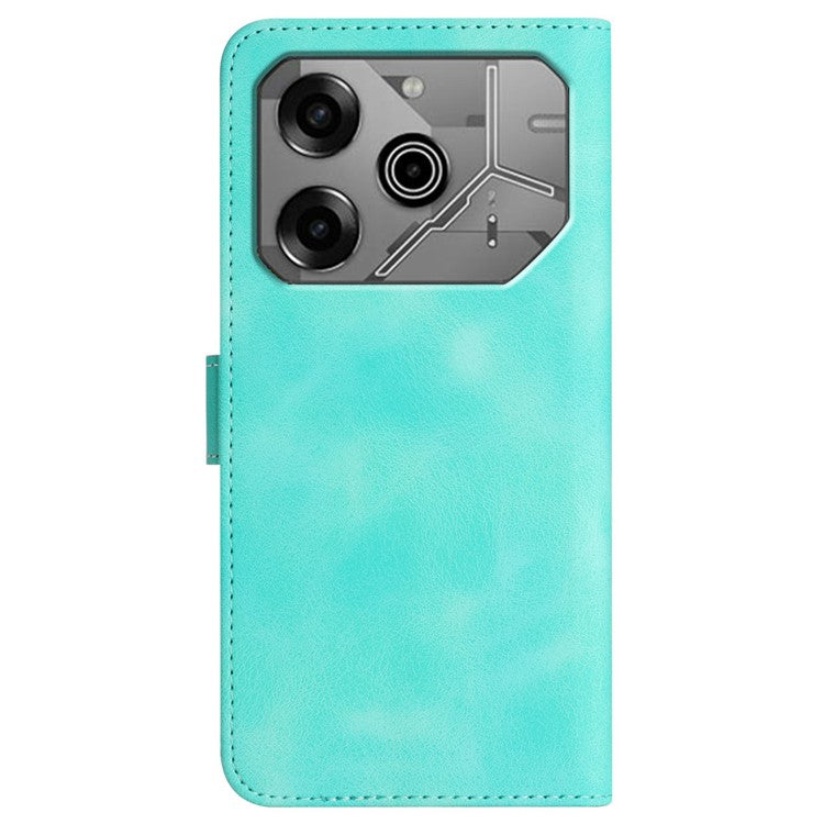YX0030 For TECNO Pova 6 5G / Pova 6 Pro 5G Case Leather Phone Cover Smile Letter - Baby Blue