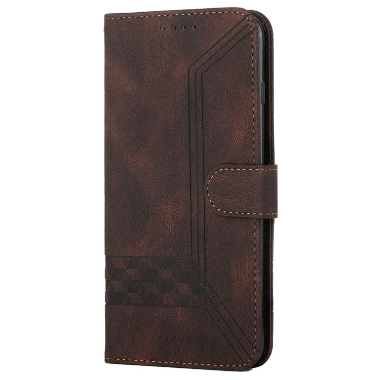 YX0010 Series for Oppo Reno12 5G (Global) / Reno12 Pro 5G (Global) Leather Phone Case Skin Touch Feel - Coffee