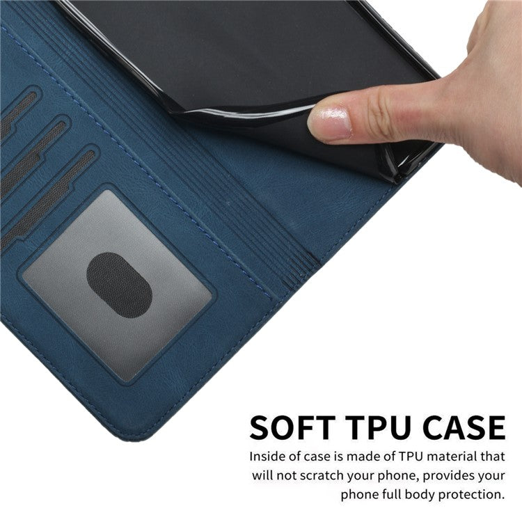YX0010 Series for Oppo Reno12 5G (Global) / Reno12 Pro 5G (Global) Leather Phone Case Skin Touch Feel - Sapphire