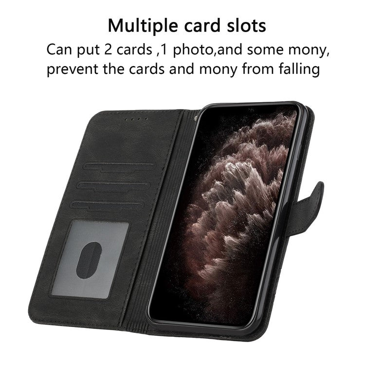 YX0010 Series for Oppo A60 4G Case Wallet Leather Phone Cover with Magnetic Clasp - Black