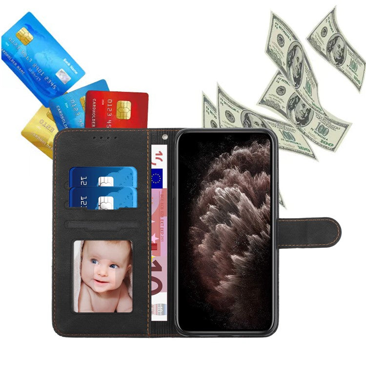 YX0010 Series for Oppo A60 4G Case Wallet Leather Phone Cover with Magnetic Clasp - Black