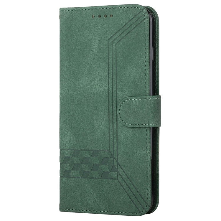 YX0010 Series for Oppo A60 4G Case Wallet Leather Phone Cover with Magnetic Clasp - Blackish Green